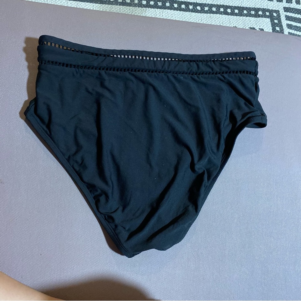 Black High-Waist Bikini Bottom - Women Swim Bikinis
